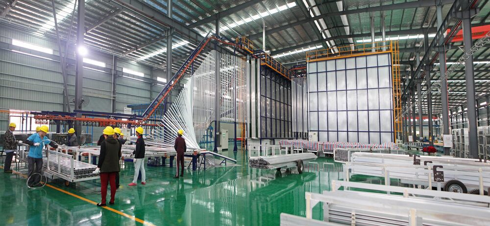 Aluminium extrusion and finishing line