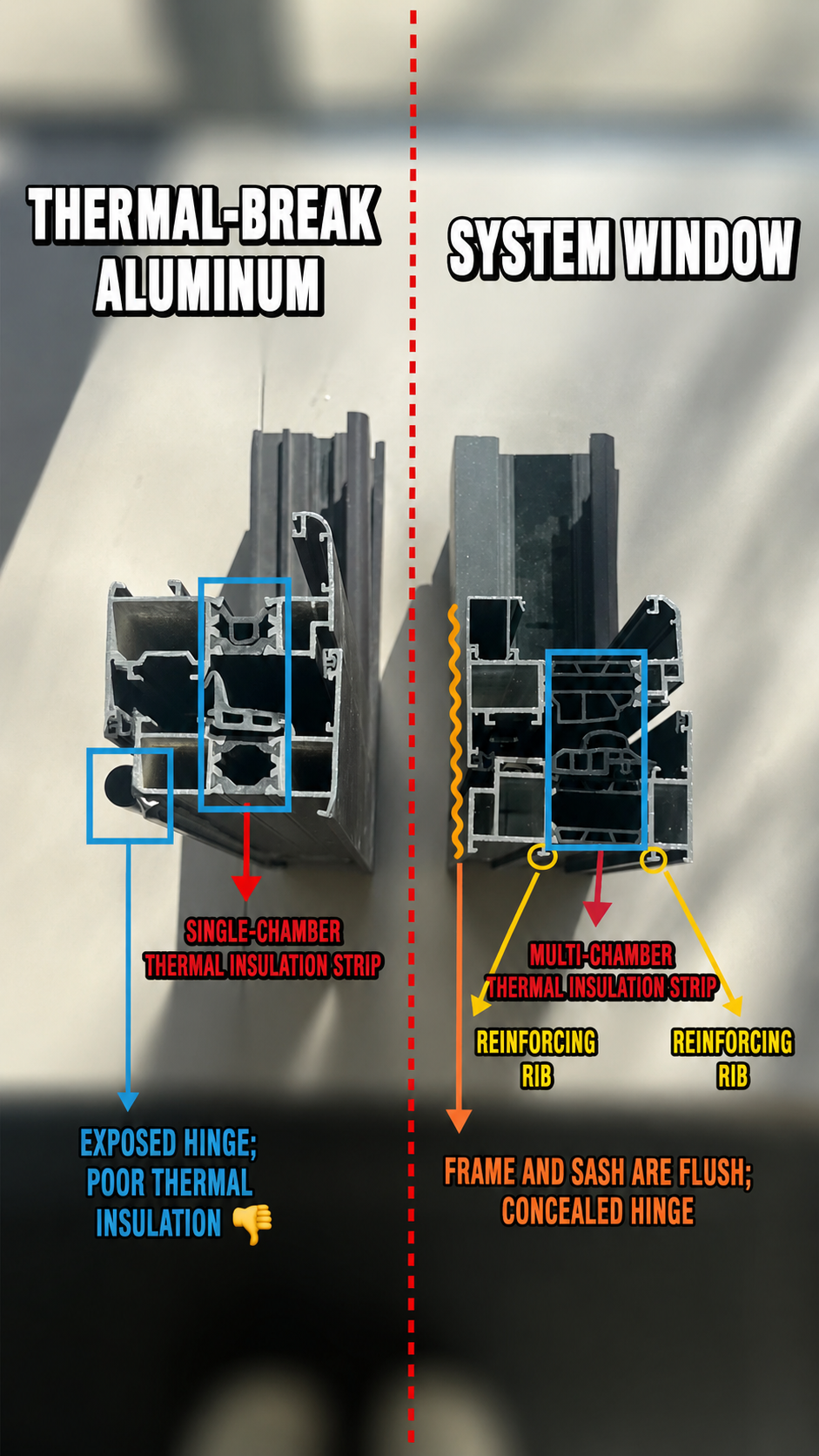 System window, or just thermal-break aluminium? Seven ways to tell.