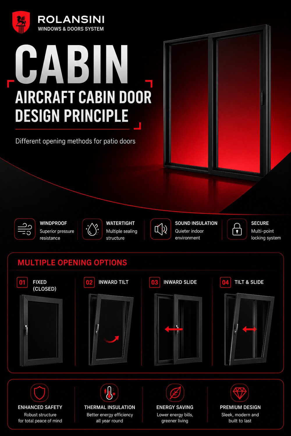 Cabin — Full-height balcony slider