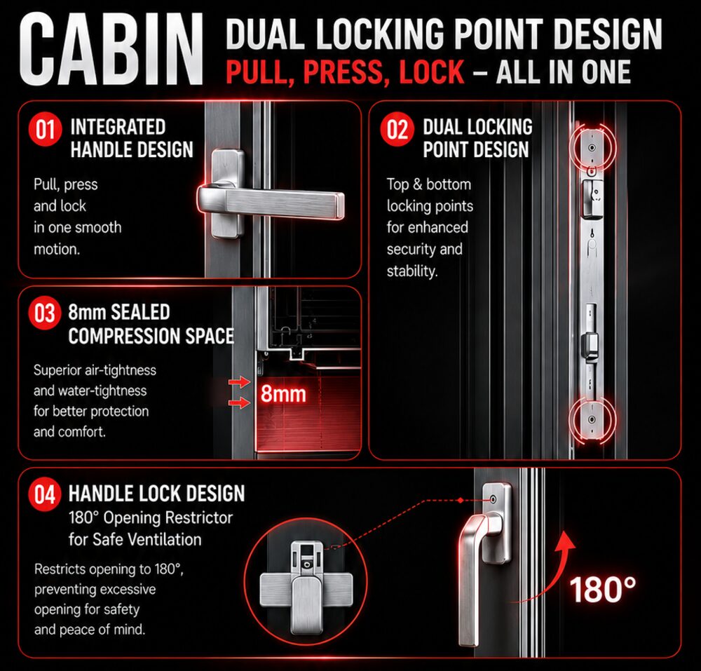 Cabin — Full-height balcony slider