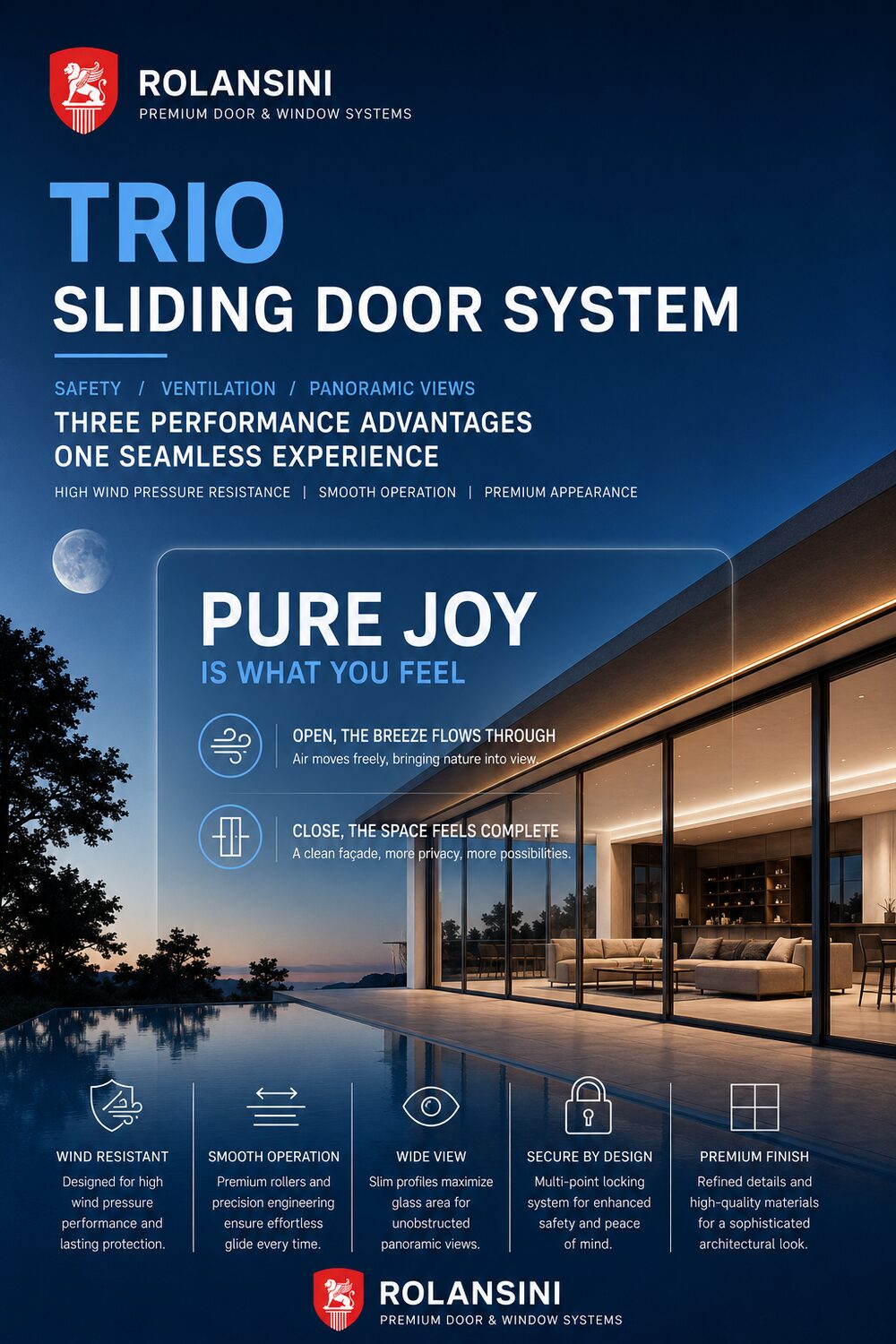 Trio — 3-track outdoor slider